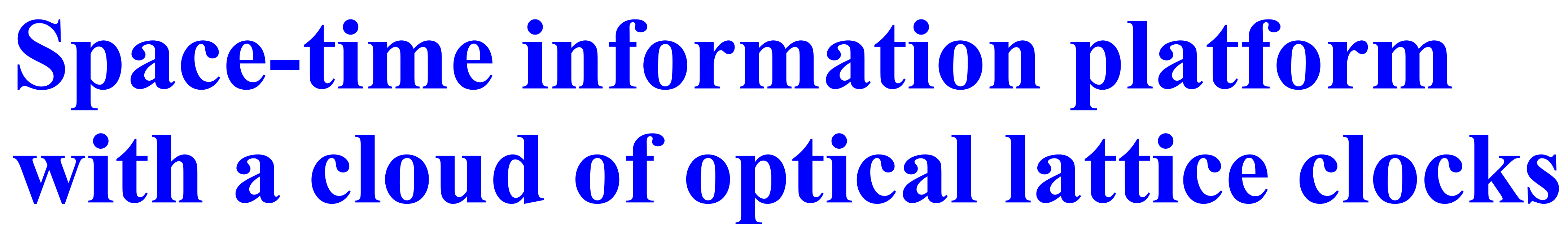 KATORI Space-time information platform with a cloud of optical lattice clocks